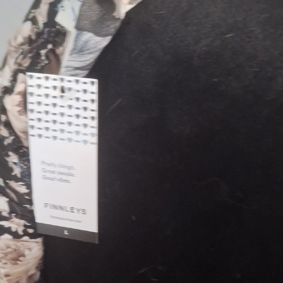 She + Sky Black, Cream, and Blue Floral Maxi Dress L NWT - Picture 7 of 8